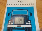 VOLVO N12 OHJEKIRJA