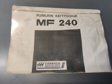 Massey Ferguson 240 leikkuupuimurin ohjekirja