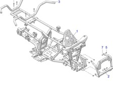 Polaris WELD-BUMPER FRAME W HITCH 1018389-067