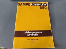 Sampo Rosenlew 580 PUIMURIN OHJEKIRJA